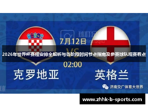 2026年世界杯赛程安排全解析与各阶段时间节点指南及参赛球队观赛看点